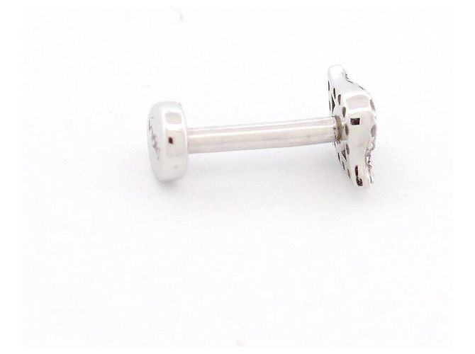 NOVE MONO ANELLO DJULA PIERCING D'ORECCHIO BARRA OCCHIO EA76456-WG ORO DIAMANTI Argento - vista 4