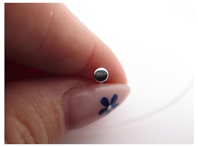 NOVE MONO ANELLO DJULA PIERCING D'ORECCHIO BARRA OCCHIO EA76456-WG ORO DIAMANTI Argento - vista 5