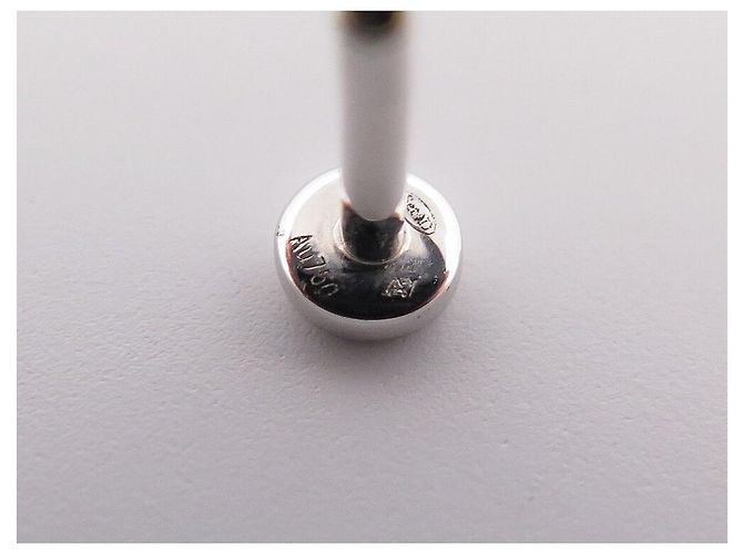 NOVE MONO ANELLO DJULA PIERCING D'ORECCHIO BARRA OCCHIO EA76456-WG ORO DIAMANTI Argento - vista 6