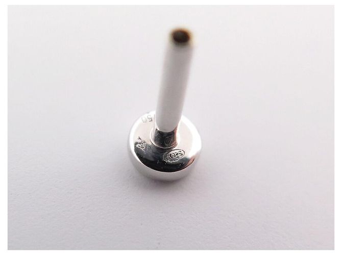 NOVE MONO ANELLO DJULA PIERCING D'ORECCHIO BARRA OCCHIO EA76456-WG ORO DIAMANTI Argento - vista 7