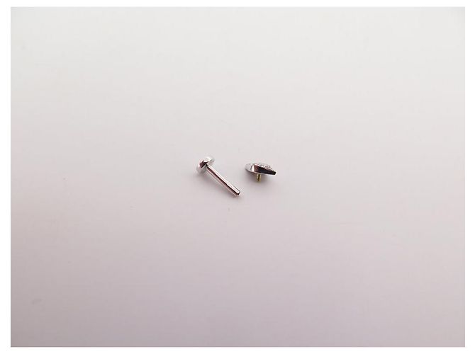 NOVE MONO ANELLO DJULA PIERCING D'ORECCHIO BARRA OCCHIO EA76456-WG ORO DIAMANTI Argento - vista 8