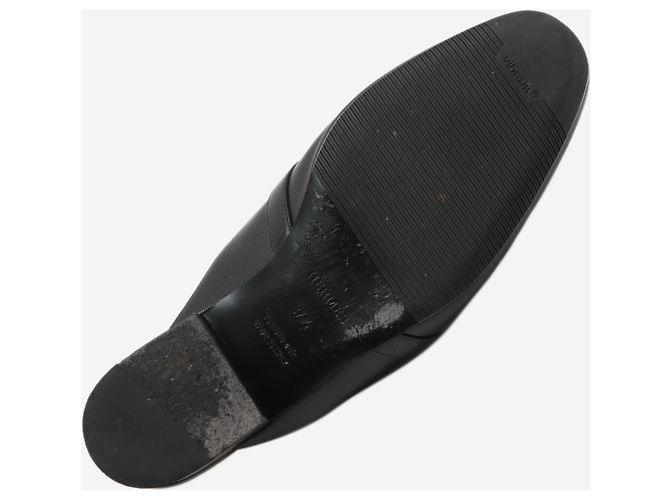 Kelly Hermès Mule in pelle nera Oz - taglia EU 37,5 Nero - vista 11