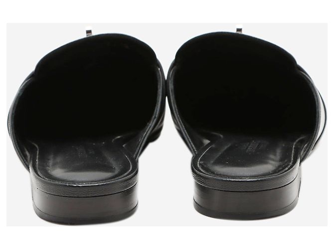 Kelly Hermès Mule in pelle nera Oz - taglia EU 37,5 Nero - vista 4