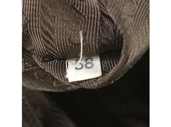 Borsa in tela dorata e pelle Triangle di Prada - vista 15