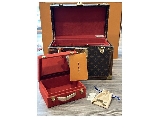 Borsa da viaggio Louis Vuitton Beauty Farm Marrone in tela - vista 2