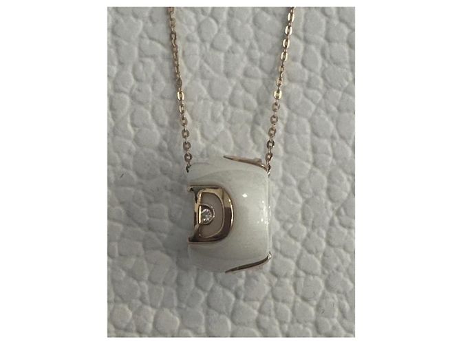 Collana Damiani in ceramica bianca oro e diamanti Bianco - vista 4