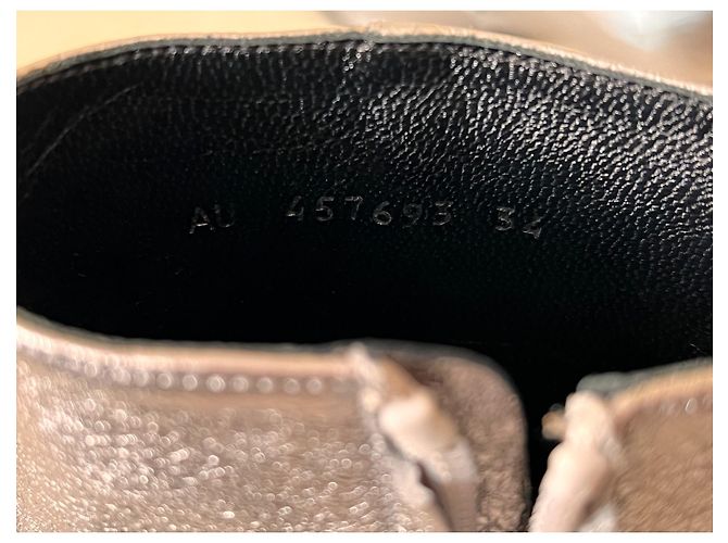 Botines Saint Laurent de piel plateada Plata - vista 7