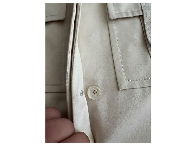 Gucci by Tom Ford Spring Summer 2003 Multipocket White Coat. - view 7