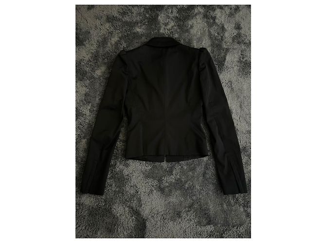 Gucci by Frida Giannini Spring Summer 2006 Asymmetrical Black Jacket. - view 2