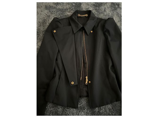 Gucci by Frida Giannini Spring Summer 2006 Asymmetrical Black Jacket. - view 4