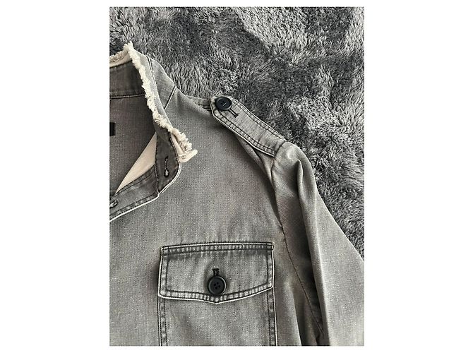 Raf Simons SS2004 "May The Circle Be Unbroken" Military Button Down Siddhartha Returned. Grey - view 4