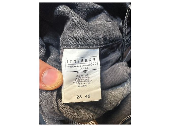 Jeans neri bondage a gamba bootcut di John Galliano dei primi anni 2000. Nero - vista 5