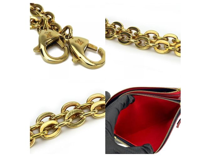 Monogram Empreinte Schultertasche von Louis Vuitton Rot - Ansicht 9