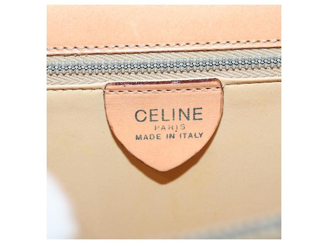 Céline Borsa a spalla in tela Macadam CELINE in pelle PVC marrone Auth 83129 - vista 19
