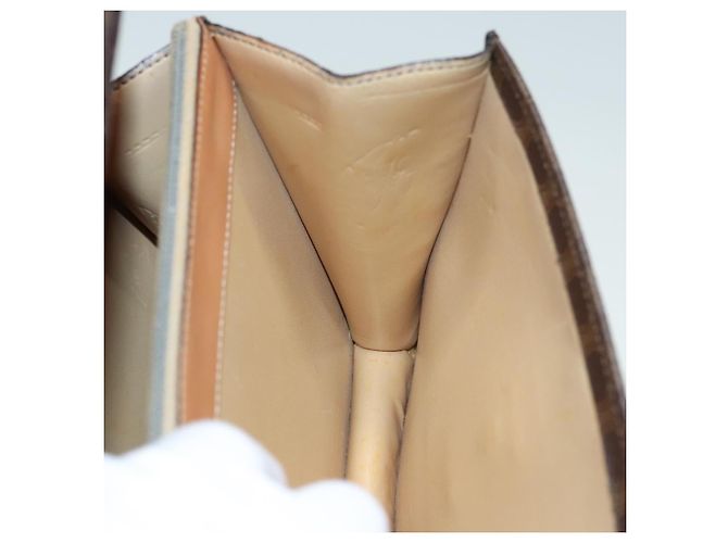 Céline Borsa a spalla in tela Macadam CELINE in pelle PVC marrone Auth 83129 - vista 24