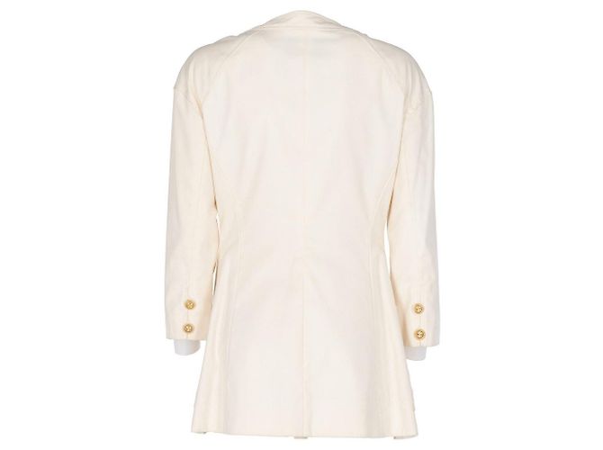 Chanel Cream Double-Breasted Jacket White - view 2
