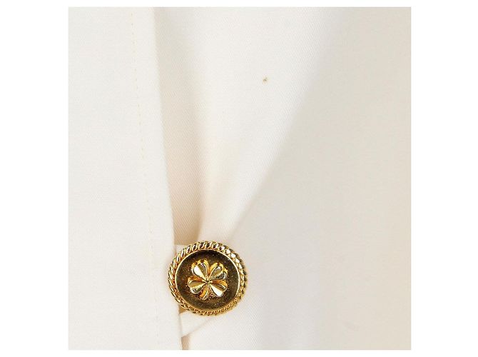 Chanel Cream Double-Breasted Jacket White - view 5