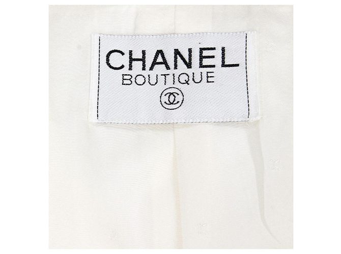 Chanel Cream Double-Breasted Jacket White - view 6