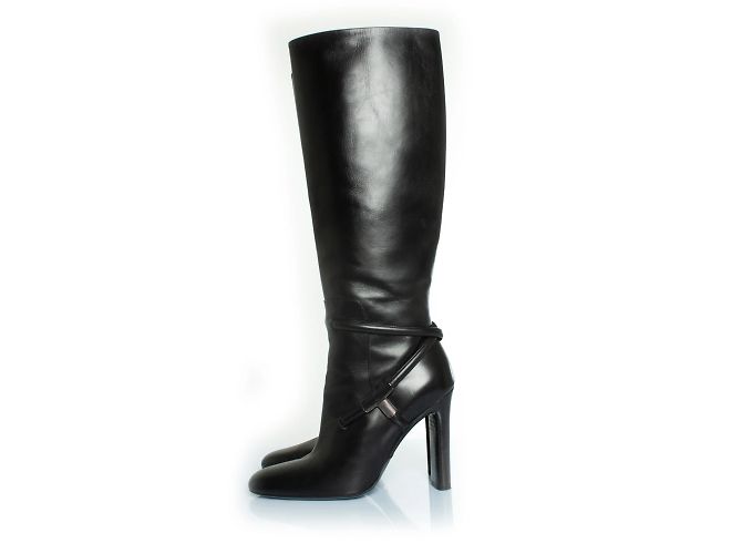 Tom ford, leather boots with T strap Black - view 2