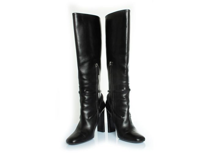 Tom ford, leather boots with T strap Black - view 3