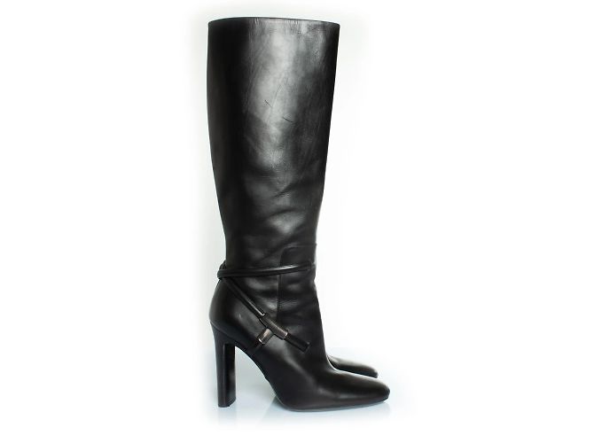 Tom ford, leather boots with T strap Black - view 5
