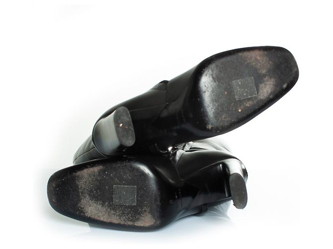Tom ford, leather boots with T strap Black - view 7