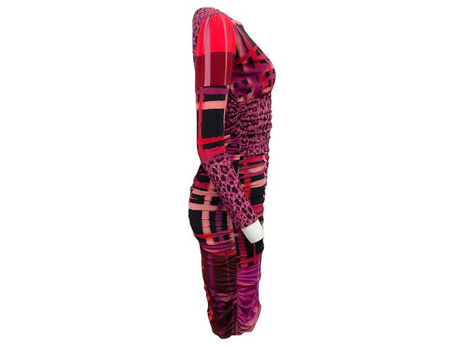 Fuzzi lila / rosa / schwarze Rüschendress Pink - Ansicht 2