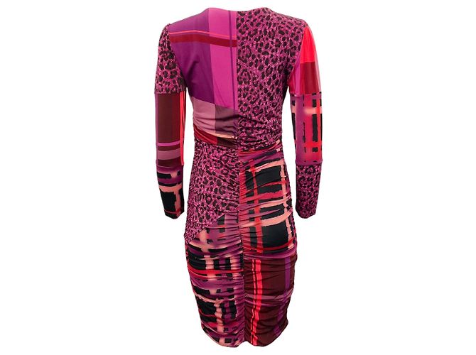 Fuzzi lila / rosa / schwarze Rüschendress Pink - Ansicht 3