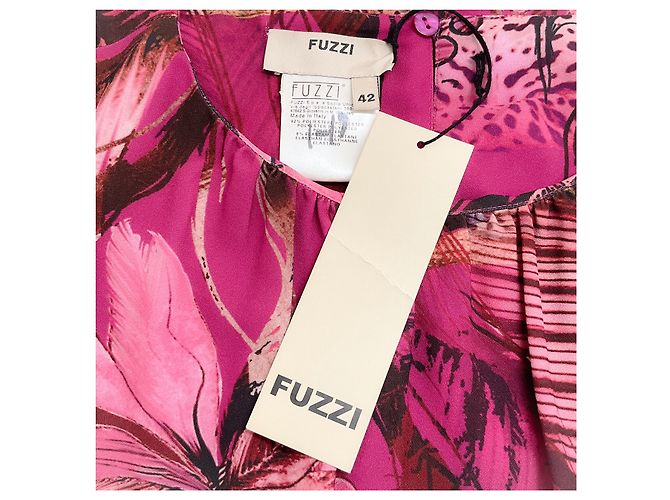 Fuzzi Magenta Leopard Palm Kleid Pink - Ansicht 4