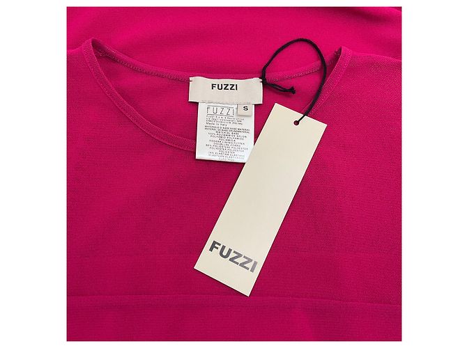 Fuzzi Magenta Langarm Bodycon Kleid Pink - Ansicht 4