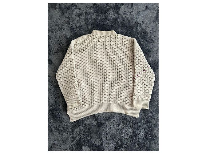 Pull argyle Raf Simons automne hiver 2018. Marron Beige Violet foncé - vue 2