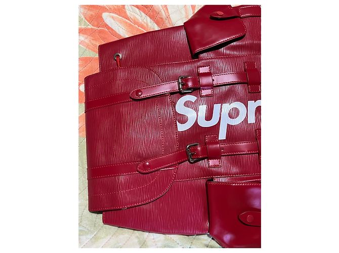 Zaino Christopher Supreme x Louis Vuitton 2018 Rosso - vista 14