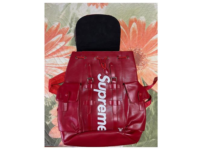 Zaino Christopher Supreme x Louis Vuitton 2018 Rosso - vista 16