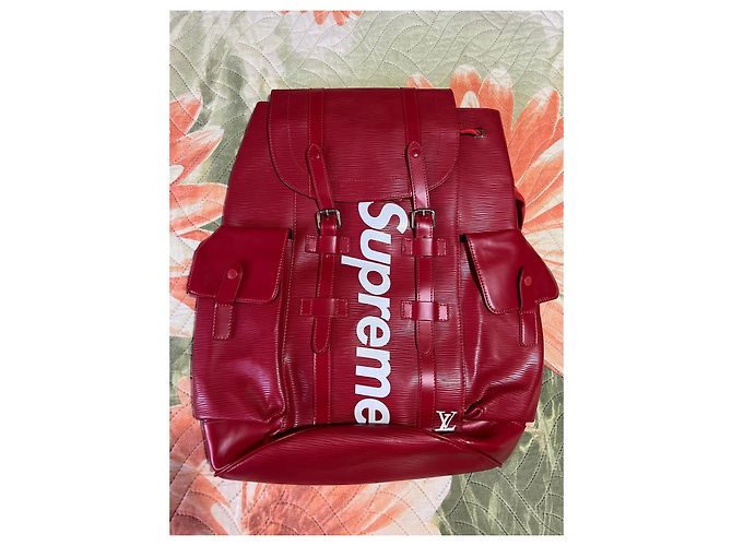 Zaino Christopher Supreme x Louis Vuitton 2018 Rosso - vista 20