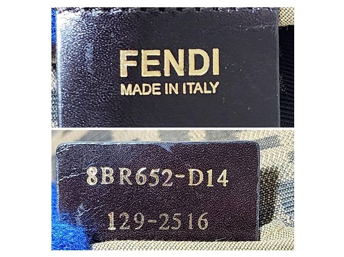FENDI Zucca-Print Canvas Medium Tote Bag Braun/Burgunder - Ansicht 3