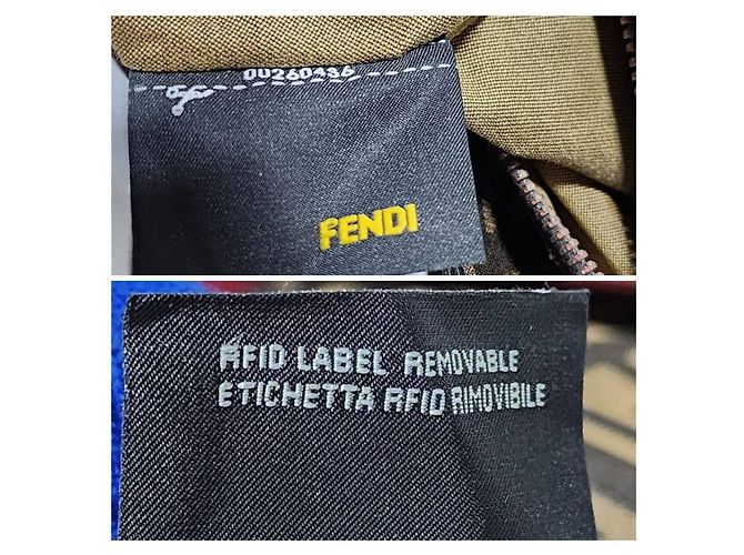 FENDI Zucca-Print Canvas Medium Tote Bag Braun/Burgunder - Ansicht 4