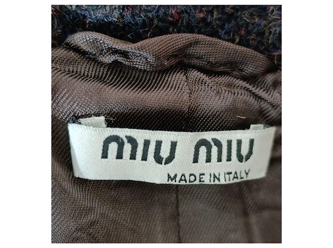 Abrigo Miu Miu de lana marrón Castaño - vista 4