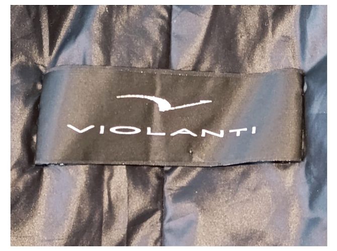 Autre Marque Violanti Jacke Schwarz Baumwolle Polyester Größe 46 - Ansicht 4