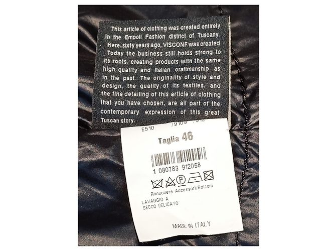 Autre Marque Violanti Jacke Schwarz Baumwolle Polyester Größe 46 - Ansicht 5