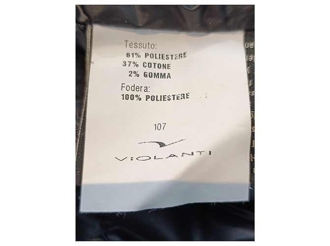 Autre Marque Violanti Jacke Schwarz Baumwolle Polyester Größe 46 - Ansicht 6