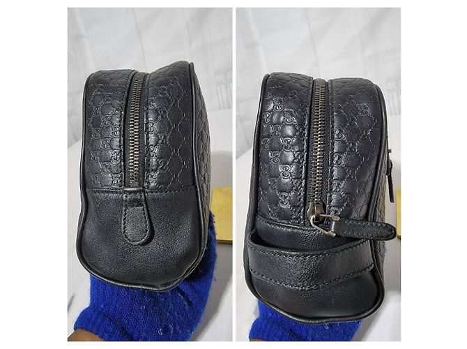 Neceser de cuero Microguccissima GG de Gucci negro 419775 - vista 10