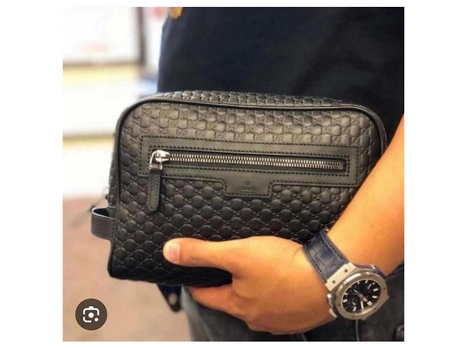 Neceser de cuero Microguccissima GG de Gucci negro 419775 - vista 14