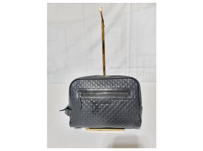 Neceser de cuero Microguccissima GG de Gucci negro 419775 - vista 2