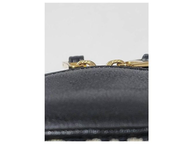 LOEWE Amazona 19 in pelle di vitello jacquard Anagram nero/blu navy - vista 10