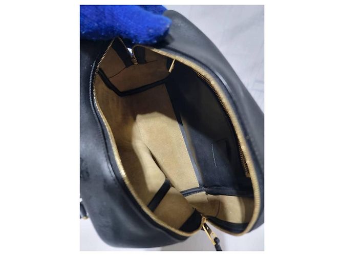 LOEWE Amazona 19 in pelle di vitello jacquard Anagram nero/blu navy - vista 13