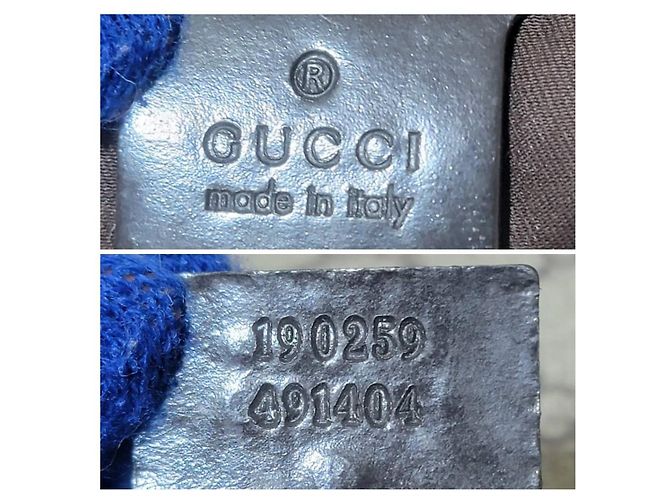 Bolsa tote em canvas e couro Gucci GG Supreme Joy Marrom Bege - vista 9