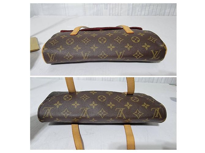 Borsa a Spalla Sonatine Louis Vuitton in Tela Monogram Marrone Nero - vista 10