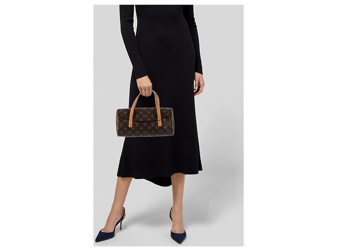 Borsa a Spalla Sonatine Louis Vuitton in Tela Monogram Marrone Nero - vista 11