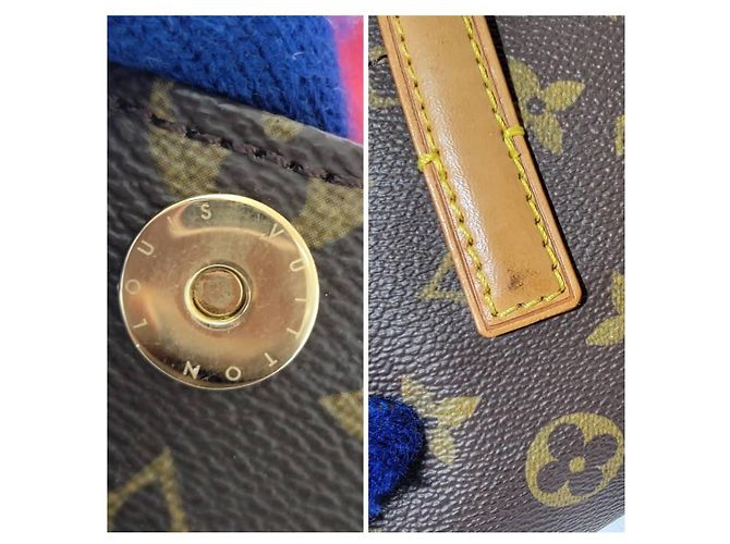 Borsa a Spalla Sonatine Louis Vuitton in Tela Monogram Marrone Nero - vista 2