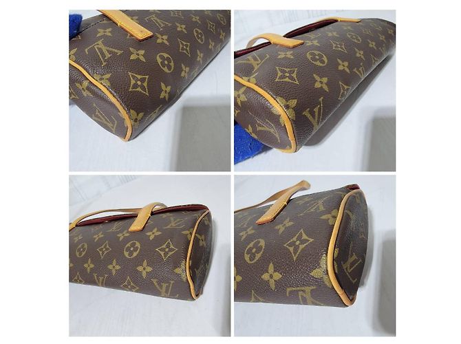 Borsa a Spalla Sonatine Louis Vuitton in Tela Monogram Marrone Nero - vista 9